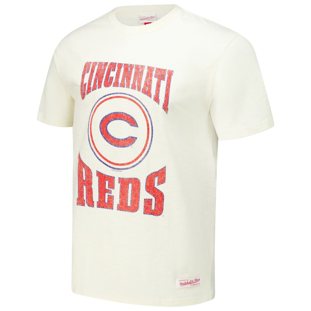 Cincinnati Reds Mitchell & Ness Arched Logo Slub T-Shirt - MLB T-shirts