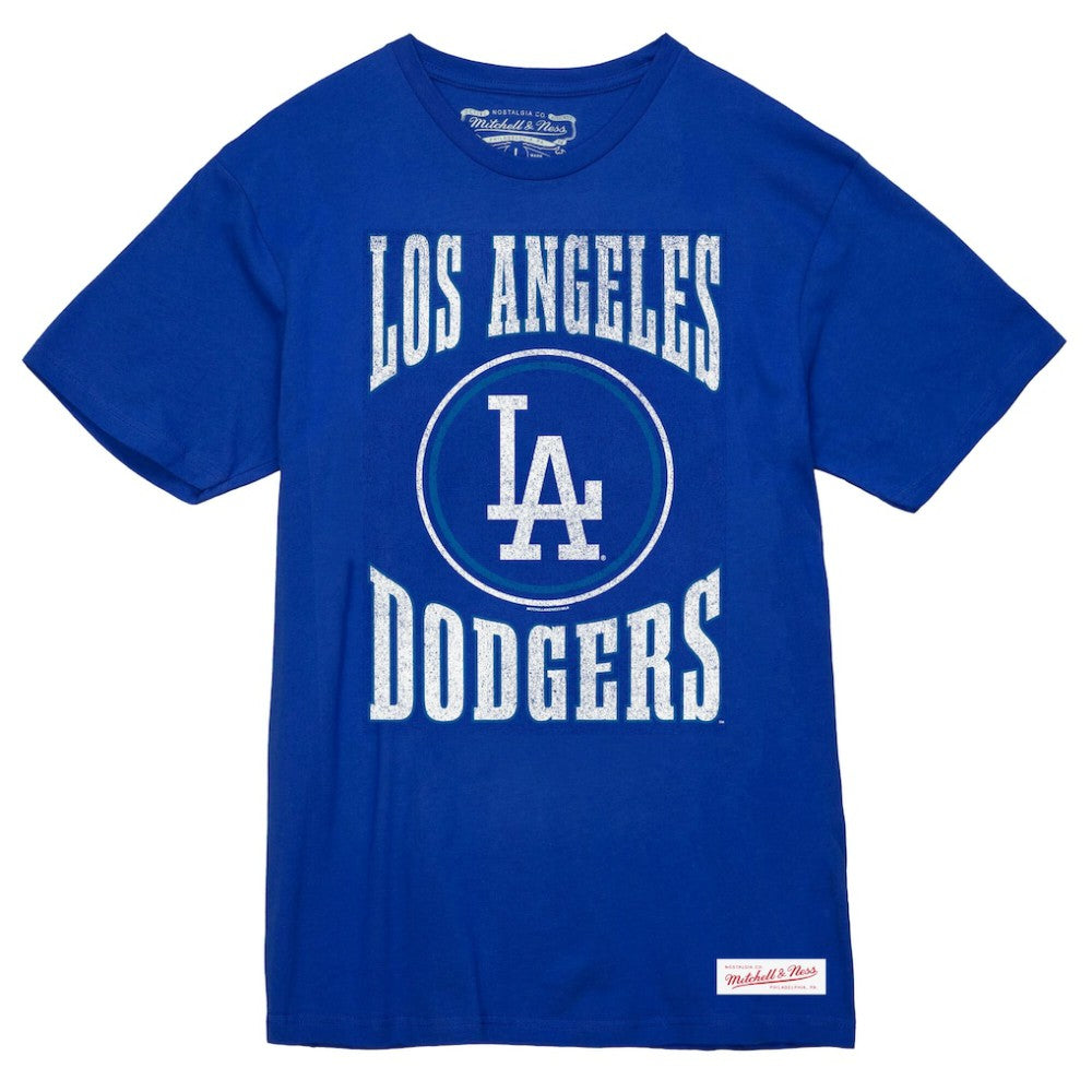 Los Angeles Dodgers Mitchell & Ness Arched Logo Slub T-Shirt - MLB T-shirts
