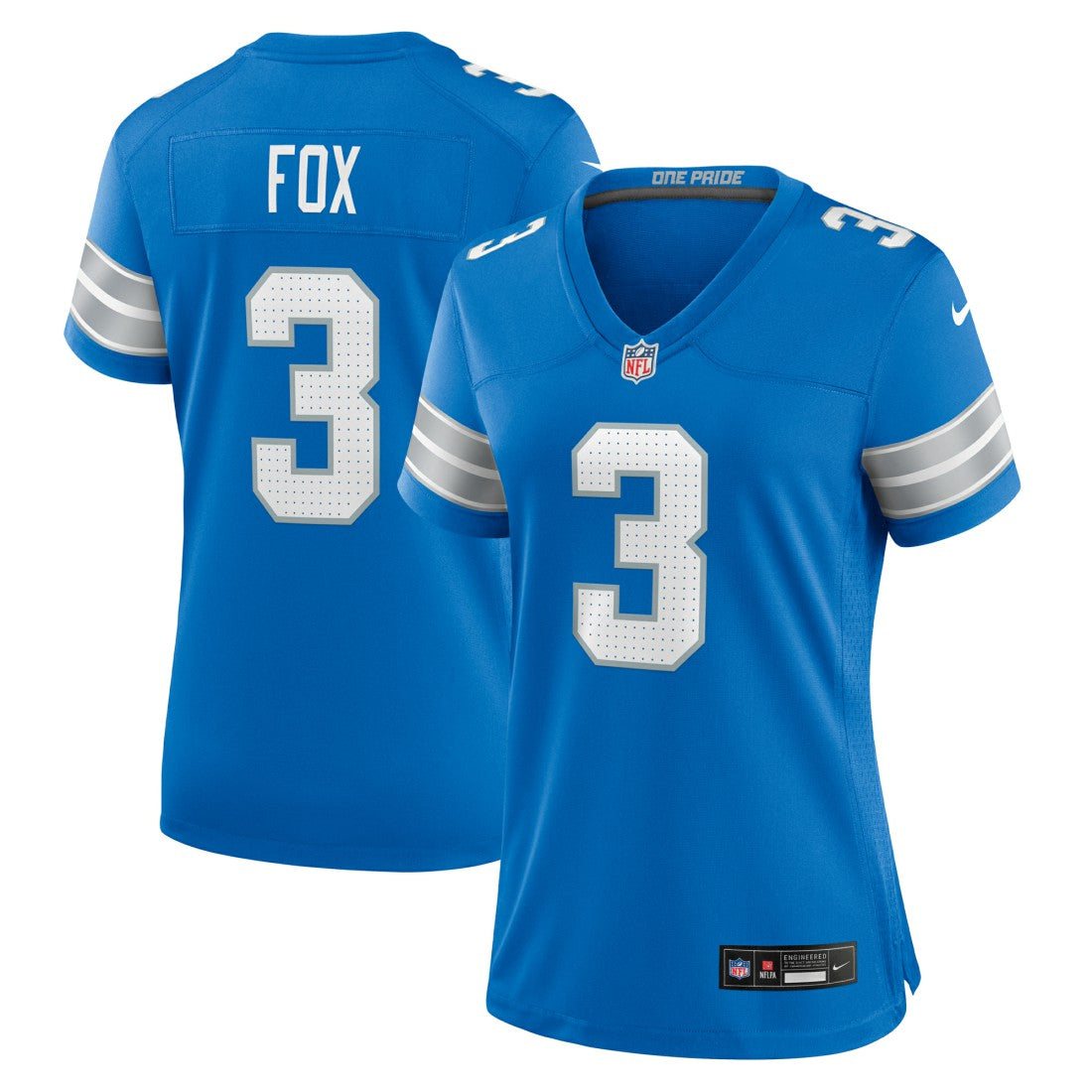 Detroit Lions Jack Fox  Women's Team Game Jersey | NFL Outlet