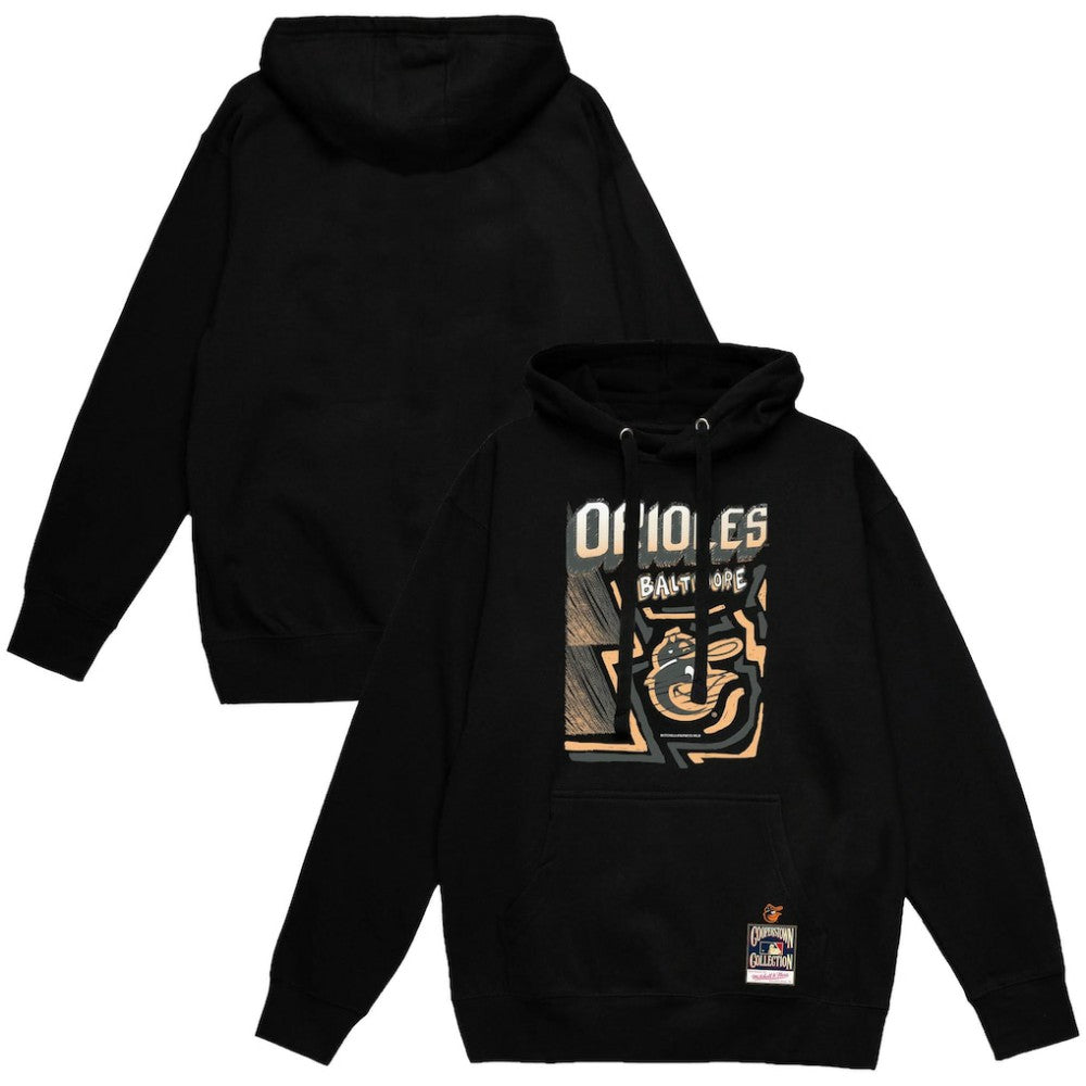 Baltimore Orioles Mitchell & Ness Sidewalk Sketch Pullover Hoodie - MLB Hoodies