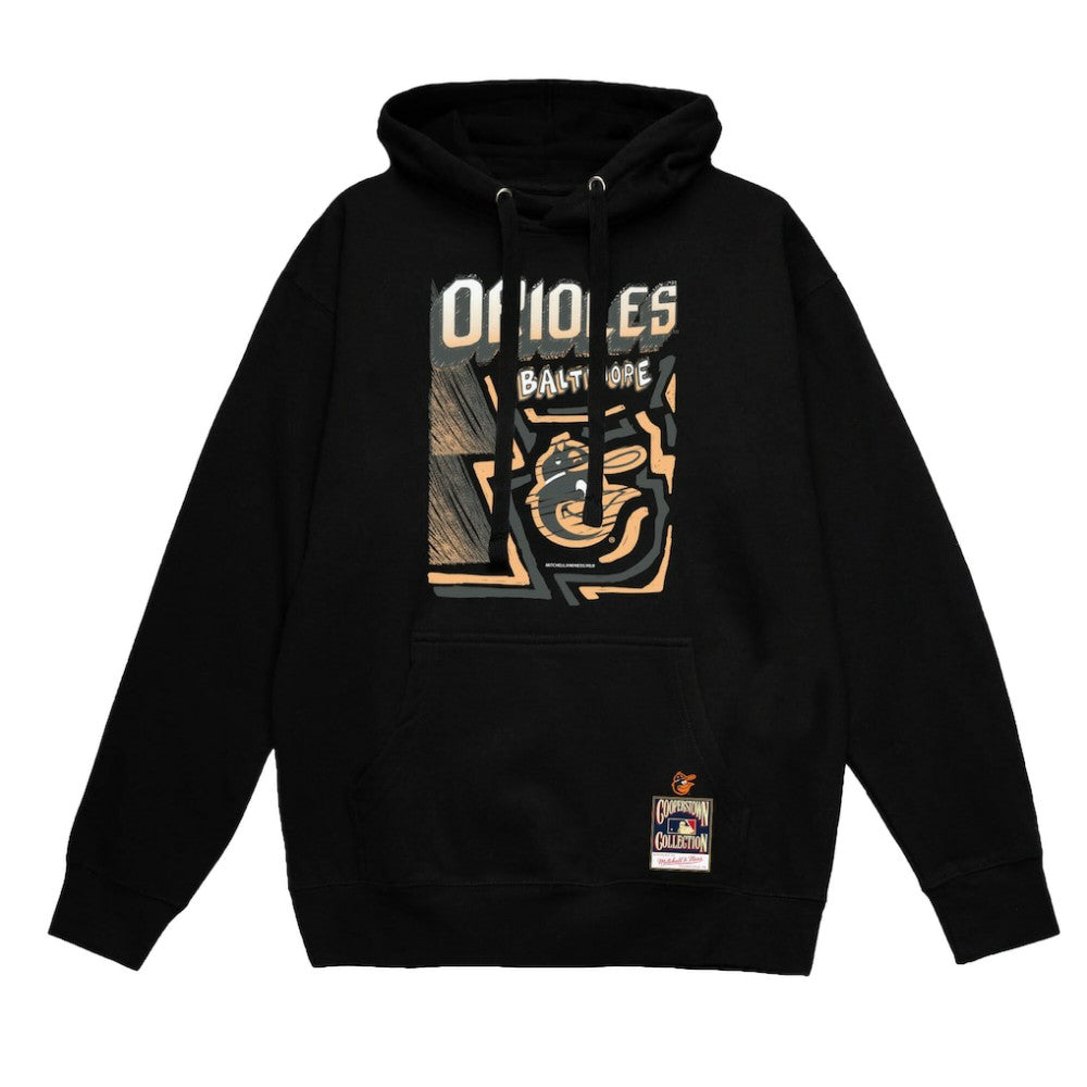 Baltimore Orioles Mitchell & Ness Sidewalk Sketch Pullover Hoodie - MLB Hoodies