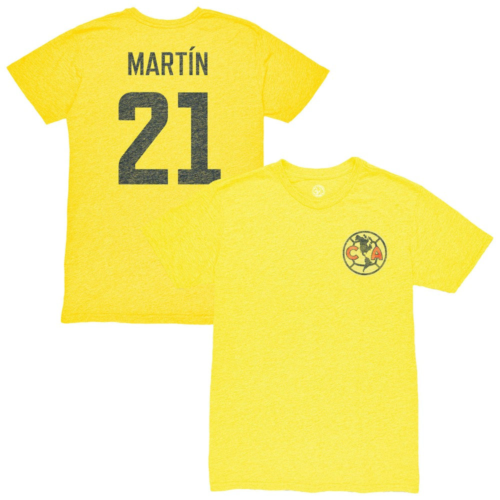 Henry Martin Club America 1863FC Vintage Player Name & Number Tri-blend T-Shirt