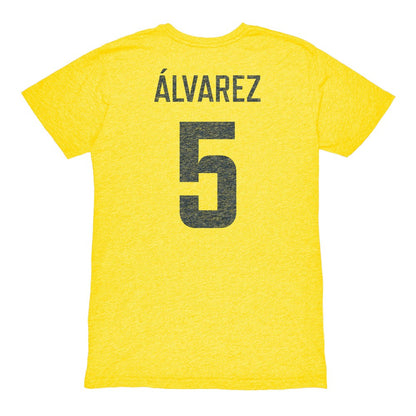Kevin Álvarez Club America 1863FC Vintage Player Name & Number Tri-blend T-Shirt Discount - Yellow