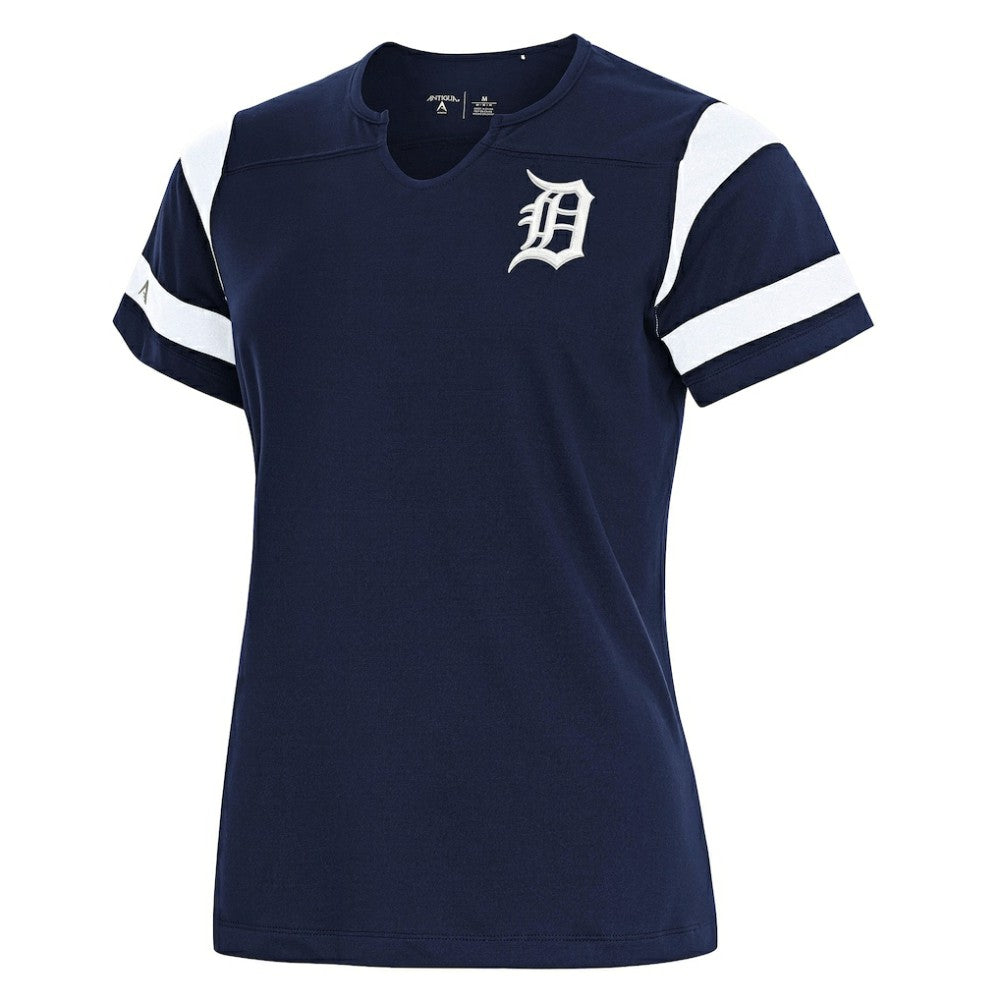 Detroit Tigers Antigua Women's Encounter Notch Neck Top - MLB Tops