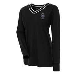 Colorado Rockies Antigua Women's Symbolic Long Sleeve V-Neck Top - MLB Tops