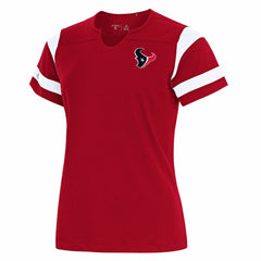Houston Texans Antigua Women's Encounter Short Sleeve Notch Neck Top | NFL On sale