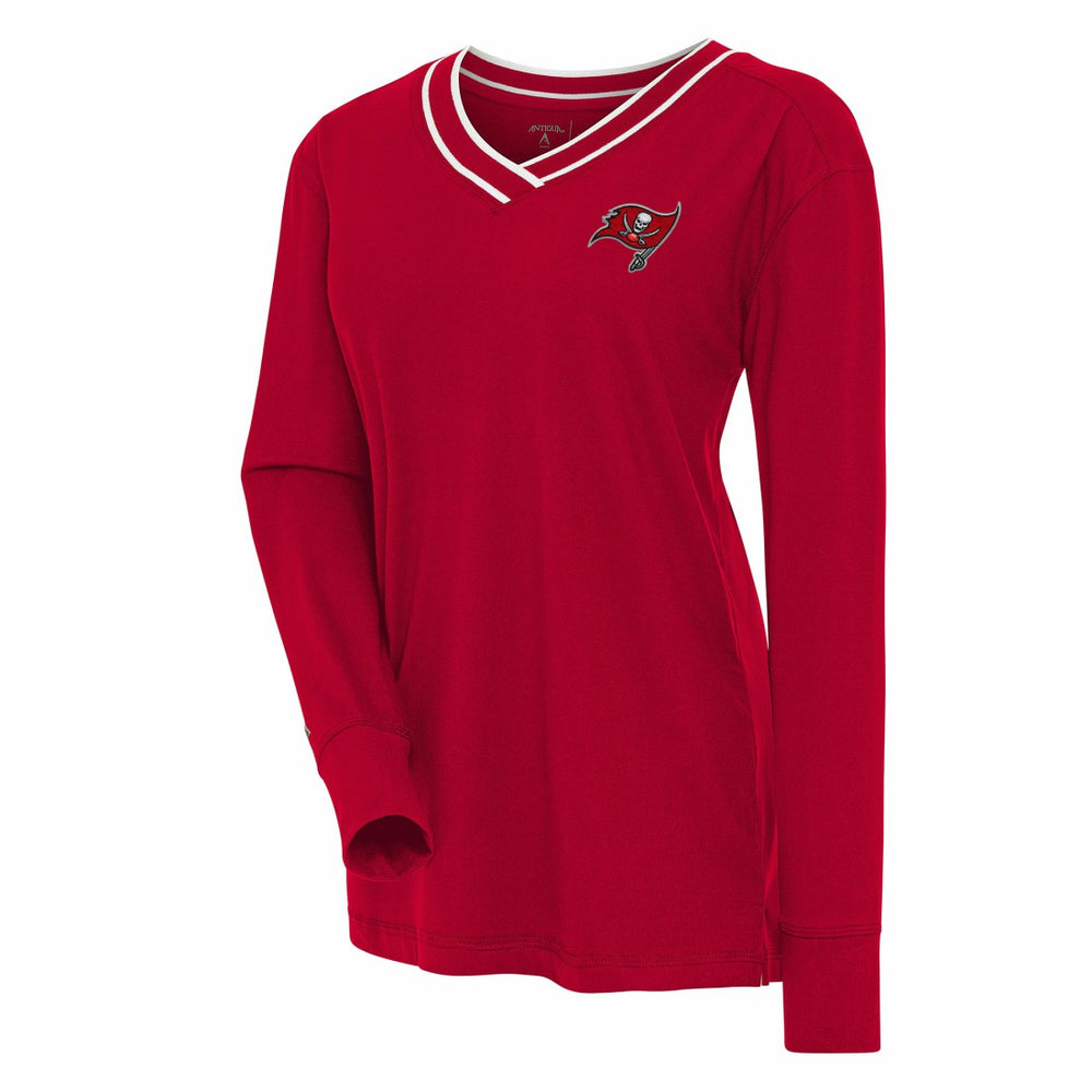 Tampa Bay Buccaneers Antigua Women's Symbolic Long Sleeve V-Neck Top | NFL Online