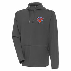 Pewter New York Knicks Antigua Pure Honeycomb Pullover Hoodie | NBA