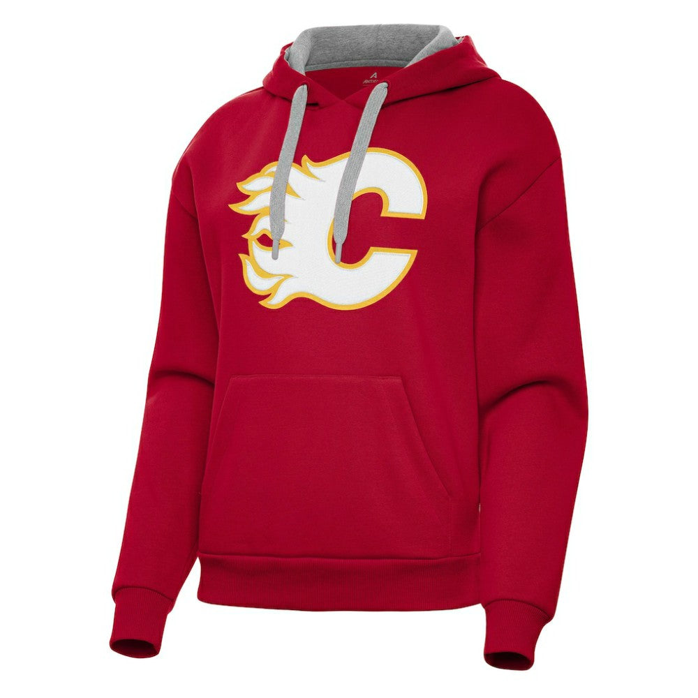 Calgary Flames Antigua Women's Victory Pullover Hoodie -  NHL Hoodies