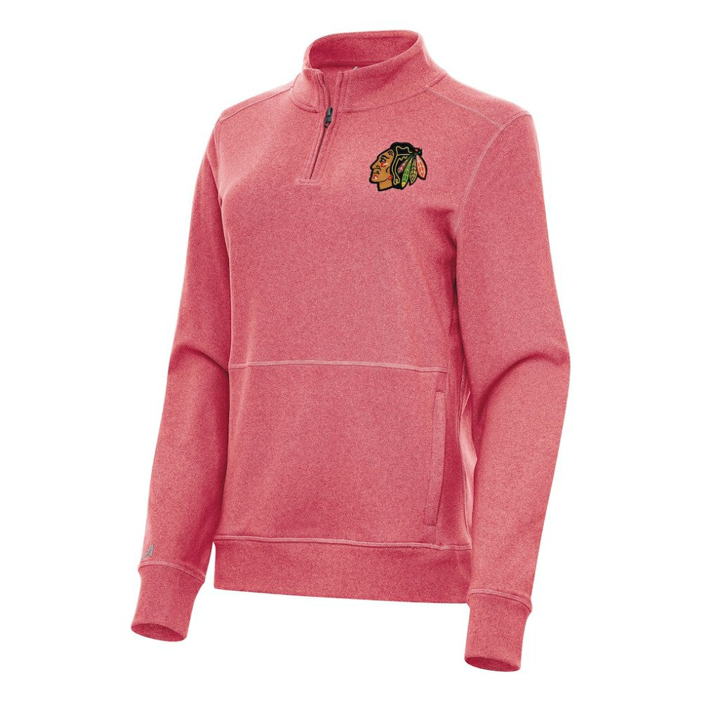Chicago Blackhawks Antigua Women's Crush Quarter-Zip Fleece Sweatshirt -  NHL Sweatshirts