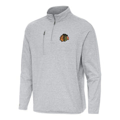 Chicago Blackhawks Antigua Certain Quarter-Zip Tri-Blend Sweatshirt -  NHL Sweatshirts