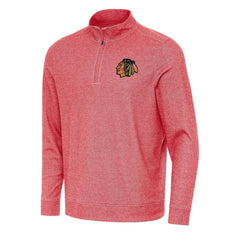 Chicago Blackhawks Antigua Subtle Quarter-Zip Sweatshirt -  NHL Sweatshirts