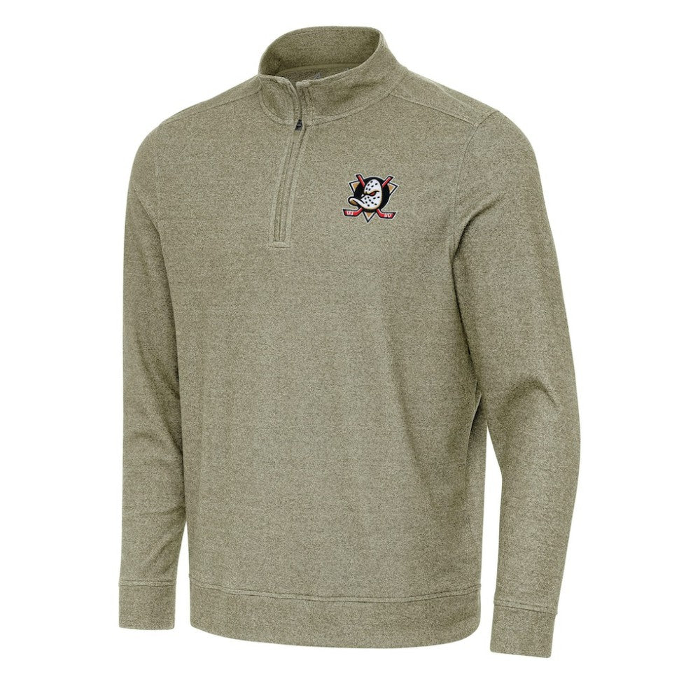 Anaheim Ducks Antigua Subtle Quarter-Zip Sweatshirt -  NHL Sweatshirts