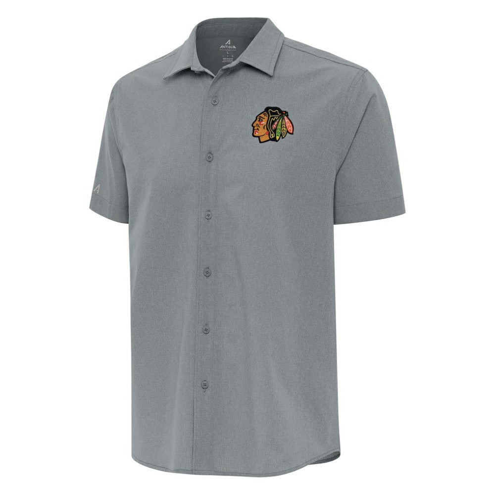 Chicago Blackhawks Antigua Activate Woven Short Sleeve Button-Up Shirt -  NHL