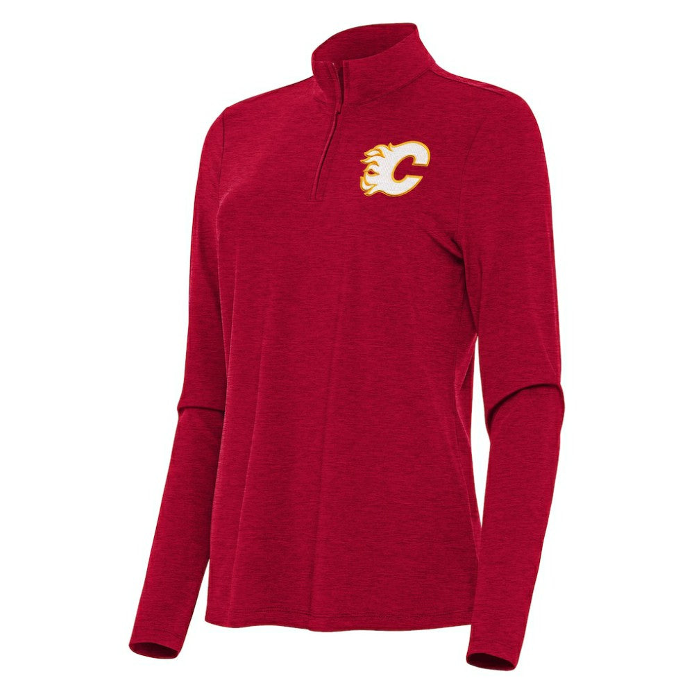 Calgary Flames Antigua Women's Bright Quarter-Zip Top -  NHL