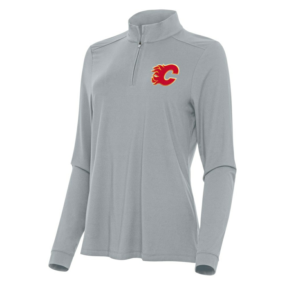 Calgary Flames Antigua Women's Intent Quarter-Zip Top -  NHL