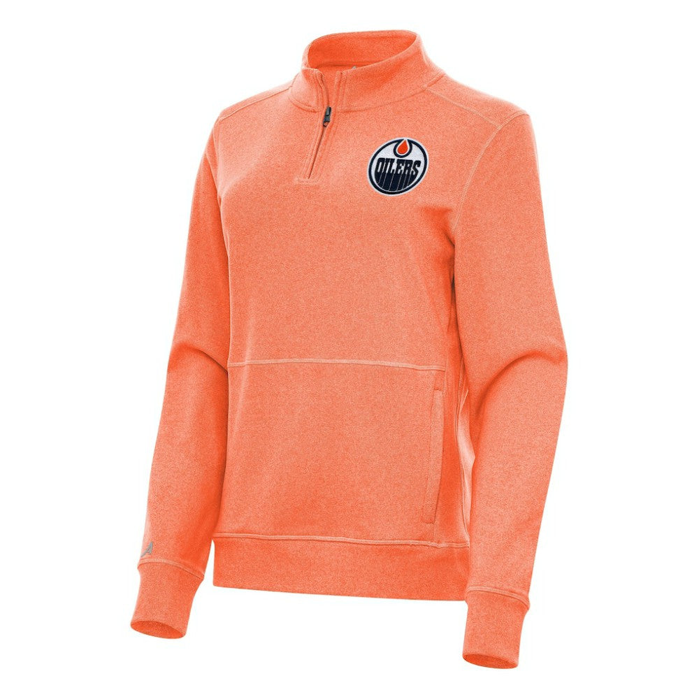 Edmonton Oilers Antigua Women's Crush Quarter-Zip Fleece Sweatshirt -  NHL Sweatshirts