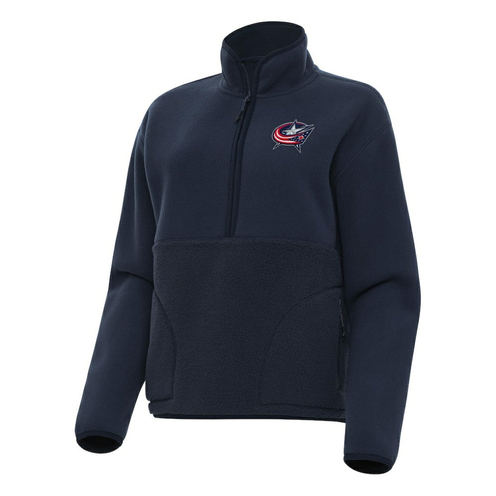Columbus Blue Jackets Antigua Women's Figure Half-Zip Pullover Sweatshirt -  NHL Sweatshirts