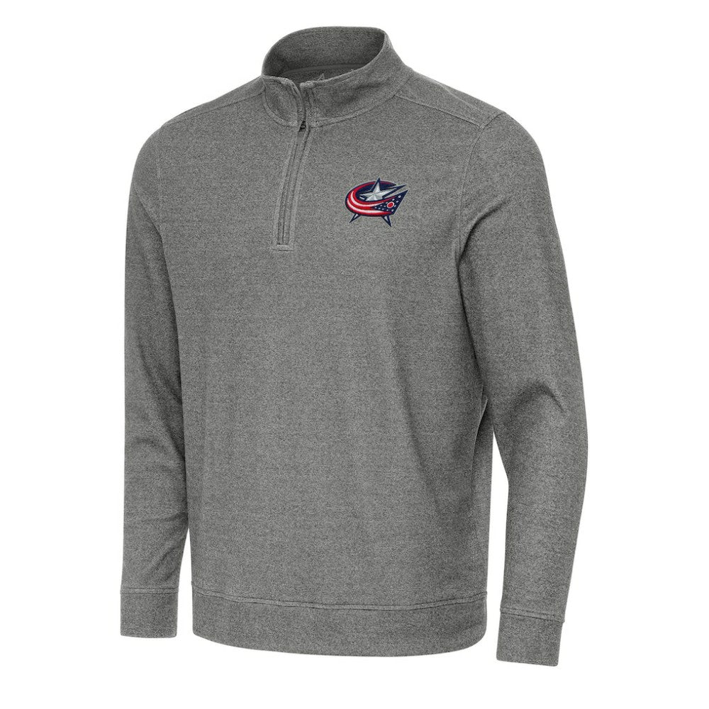 Columbus Blue Jackets Antigua Subtle Quarter-Zip Sweatshirt -  NHL Sweatshirts