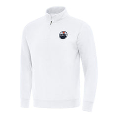 Edmonton Oilers Antigua Victory Quarter-Zip Mock Sweatshirt -  NHL Sweatshirts