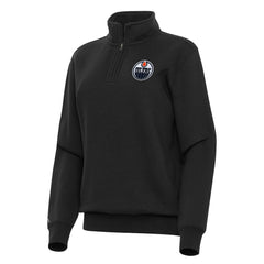 Edmonton Oilers Antigua Women's Victory Quarter-Zip Sweatshirt -  NHL Sweatshirts