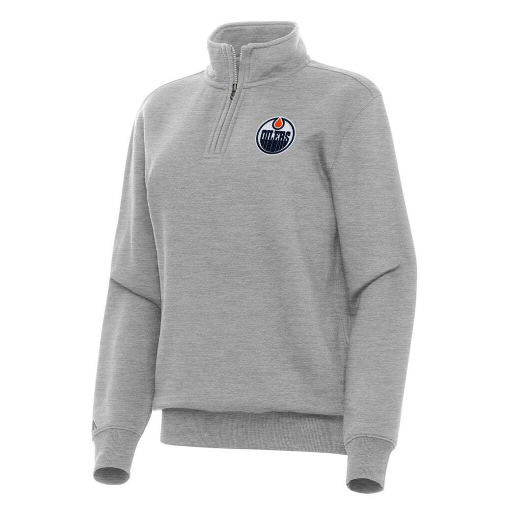 Edmonton Oilers Antigua Women's Victory Quarter-Zip Sweatshirt -  NHL Sweatshirts