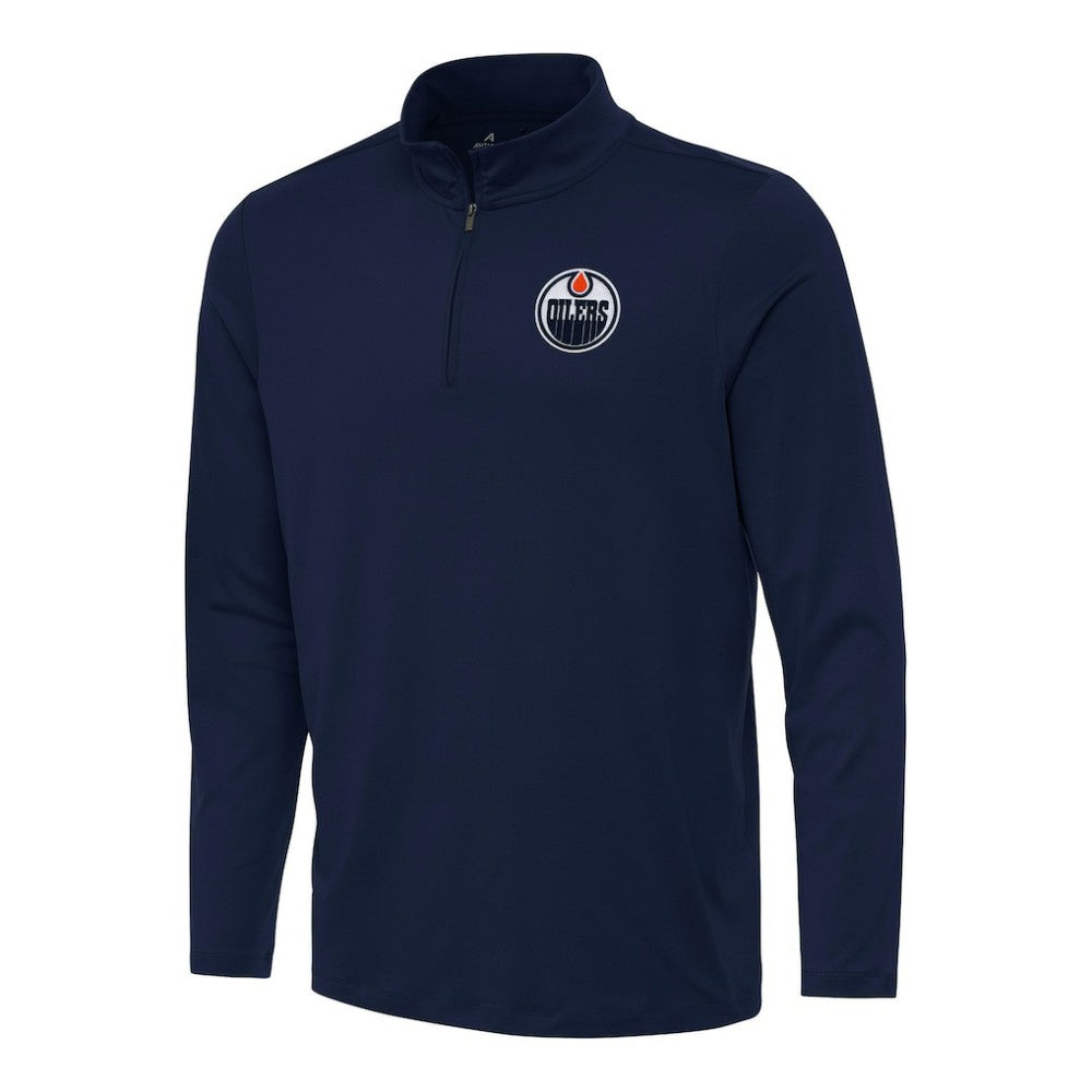 Edmonton Oilers Antigua Reprocess Quarter-Zip Top -  NHL