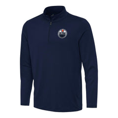 Edmonton Oilers Antigua Reprocess Quarter-Zip Top -  NHL