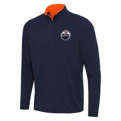 Edmonton Oilers Antigua Content Quarter-Zip Pullover Top -  NHL Pullover