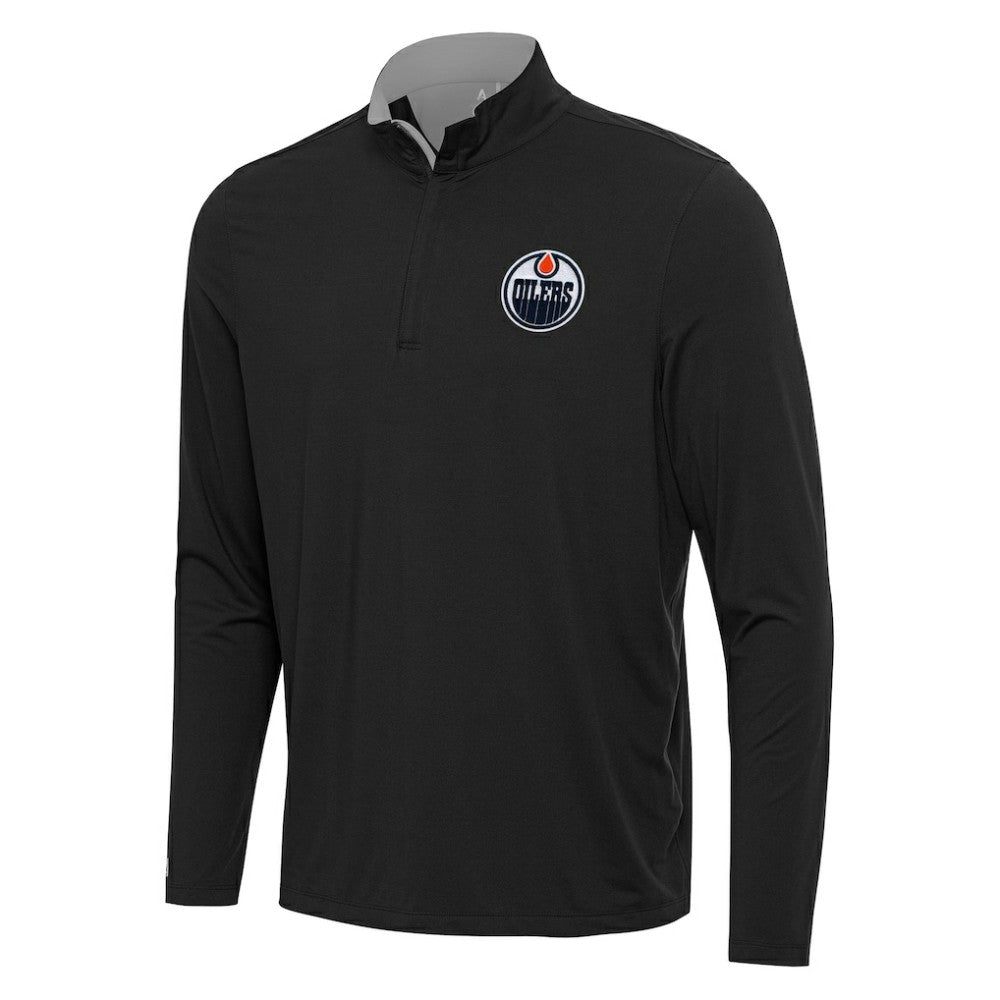 Edmonton Oilers Antigua Content Quarter-Zip Pullover Top -  NHL Pullover