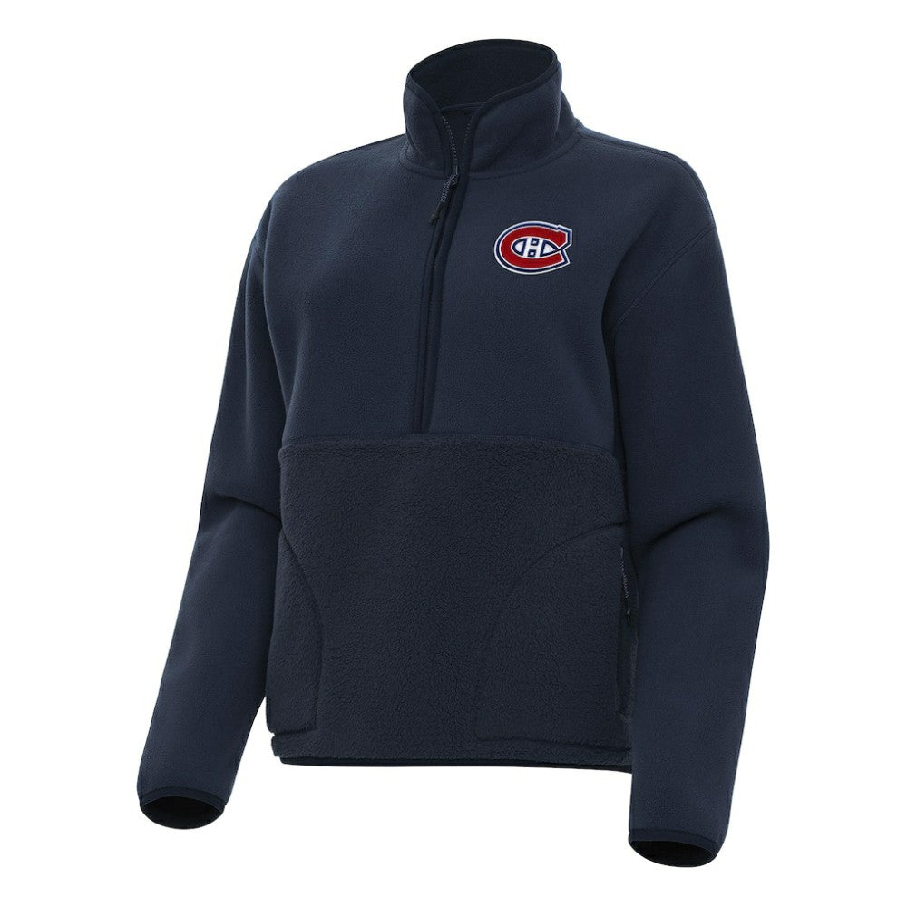 Montreal Canadiens Antigua Women's Figure Half-Zip Pullover Sweatshirt -  NHL Sweatshirts