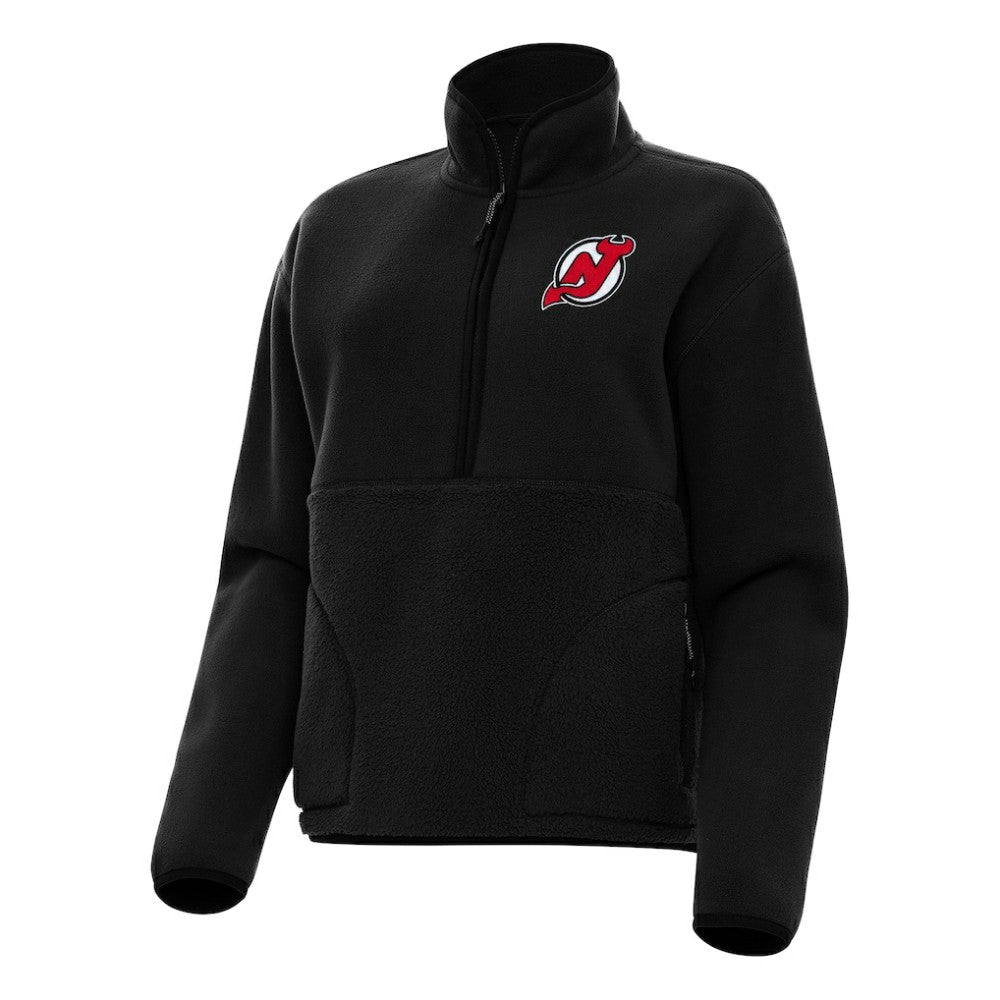 New Jersey Devils Antigua Women's Figure Half-Zip Pullover Sweatshirt -  NHL Sweatshirts