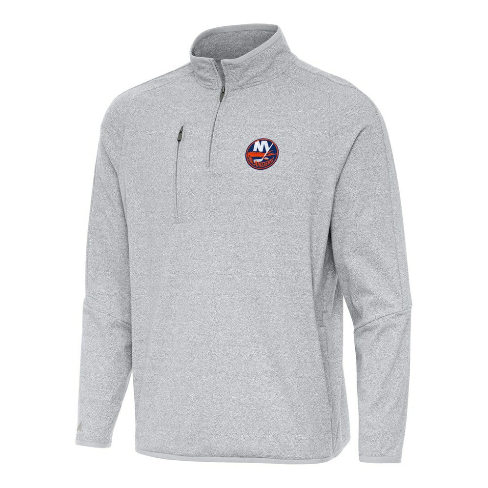 New York Islanders Antigua Certain Quarter-Zip Tri-Blend Sweatshirt -  NHL Sweatshirts