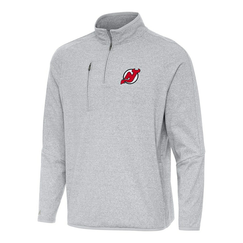 New Jersey Devils Antigua Certain Quarter-Zip Tri-Blend Sweatshirt -  NHL Sweatshirts