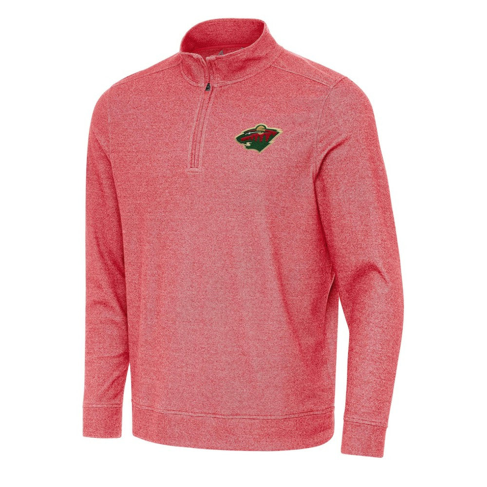 Minnesota Wild Antigua Subtle Quarter-Zip Sweatshirt -  NHL Sweatshirts
