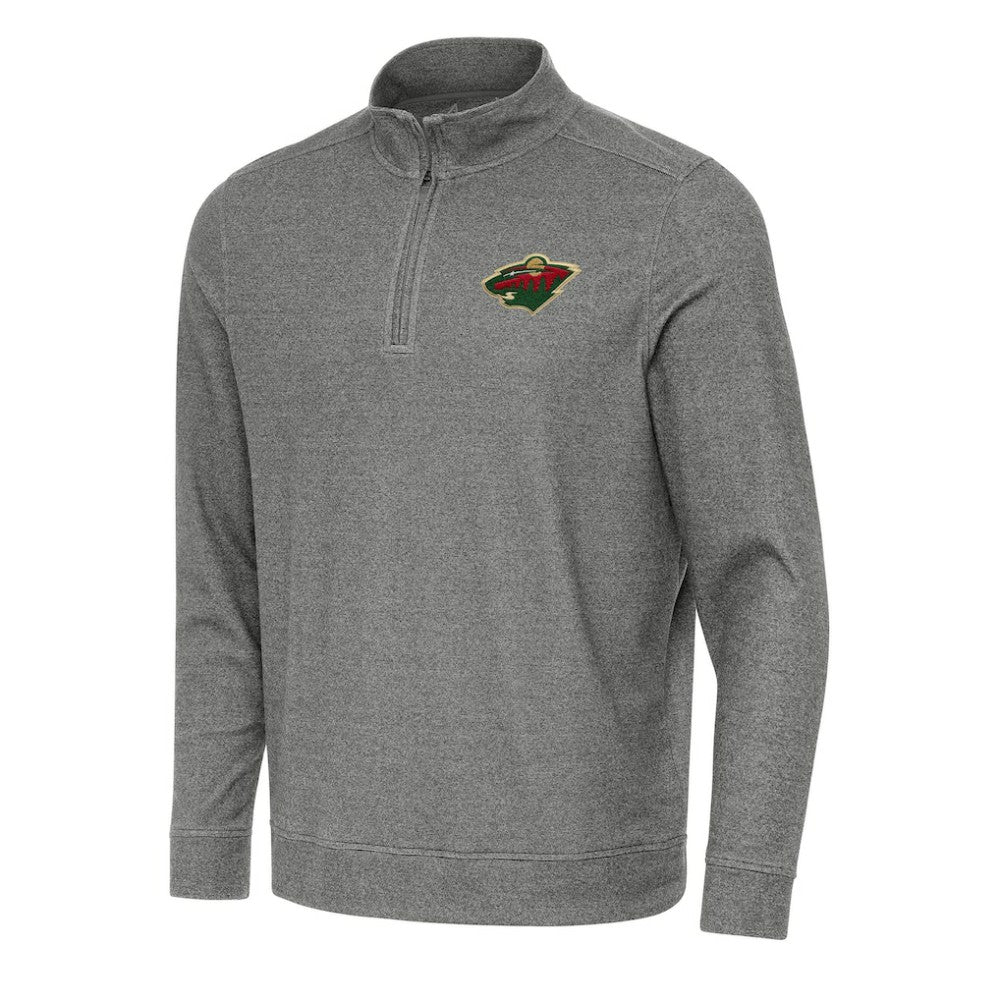 Minnesota Wild Antigua Subtle Quarter-Zip Sweatshirt -  NHL Sweatshirts