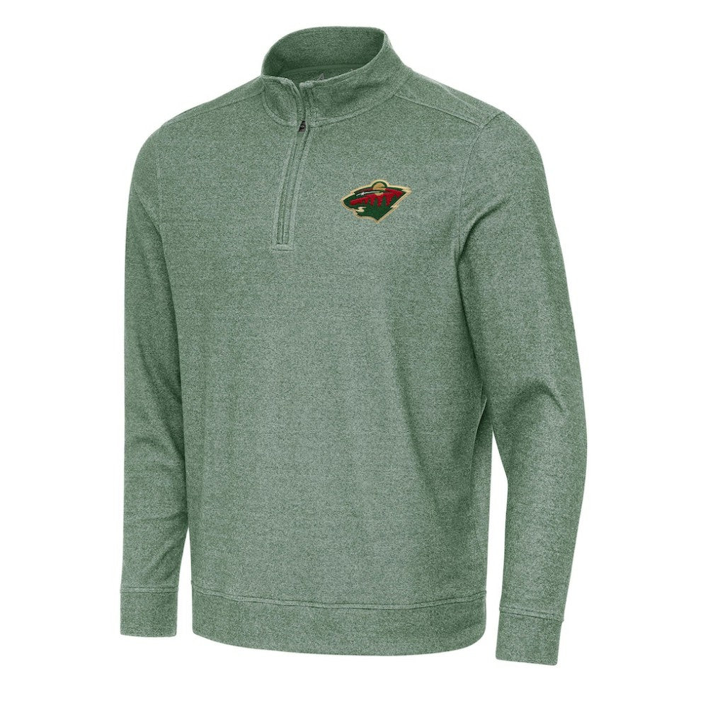 Minnesota Wild Antigua Subtle Quarter-Zip Sweatshirt -  NHL Sweatshirts