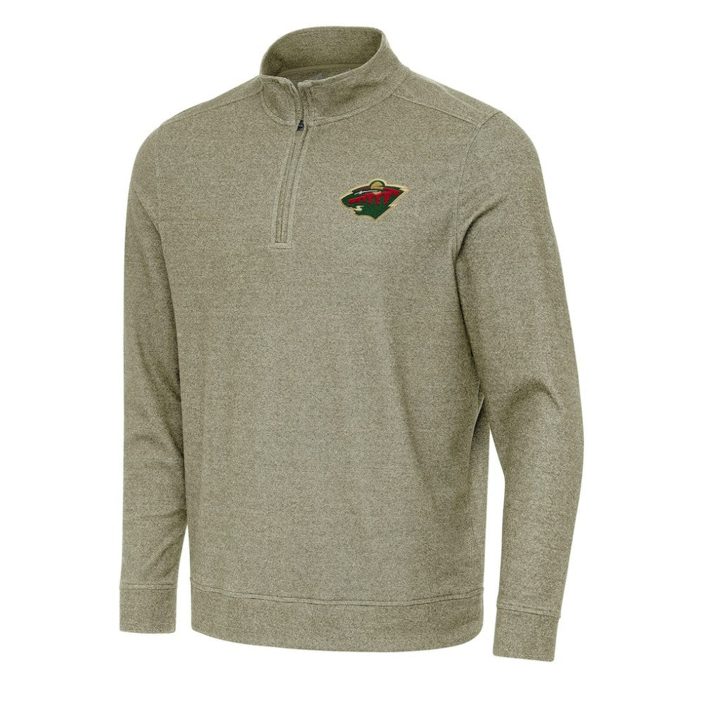Minnesota Wild Antigua Subtle Quarter-Zip Sweatshirt -  NHL Sweatshirts