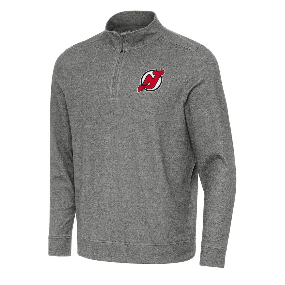 New Jersey Devils Antigua Subtle Quarter-Zip Sweatshirt -  NHL Sweatshirts