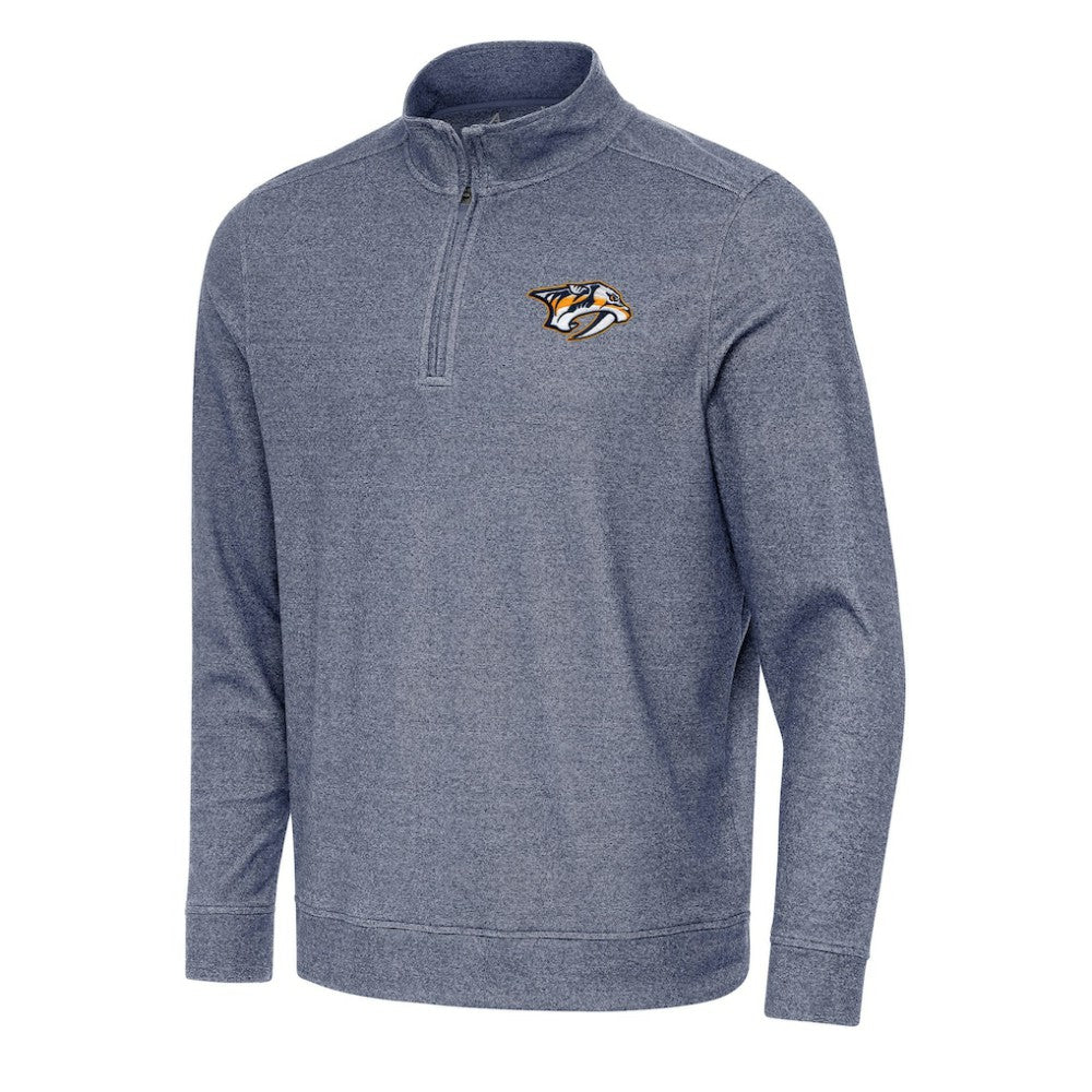 Nashville Predators Antigua Subtle Quarter-Zip Sweatshirt -  NHL Sweatshirts