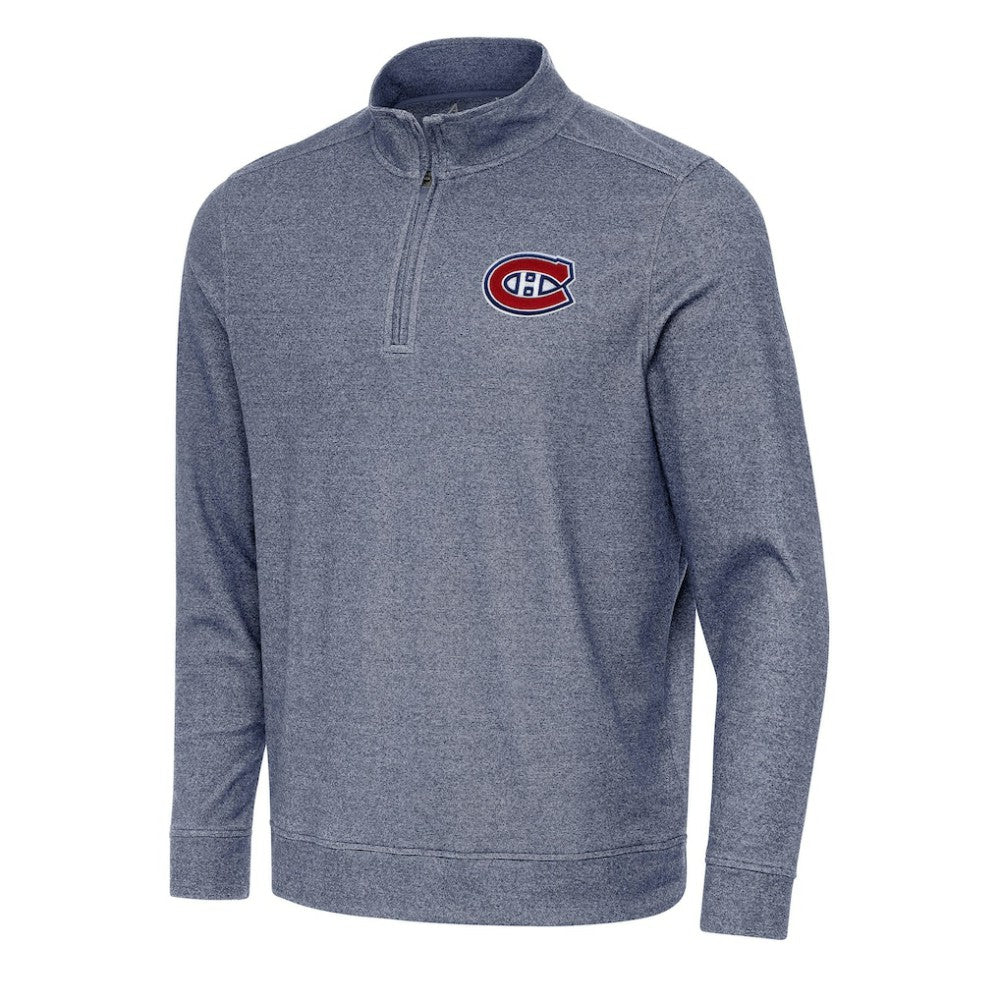 Montreal Canadiens Antigua Subtle Quarter-Zip Sweatshirt -  NHL Sweatshirts