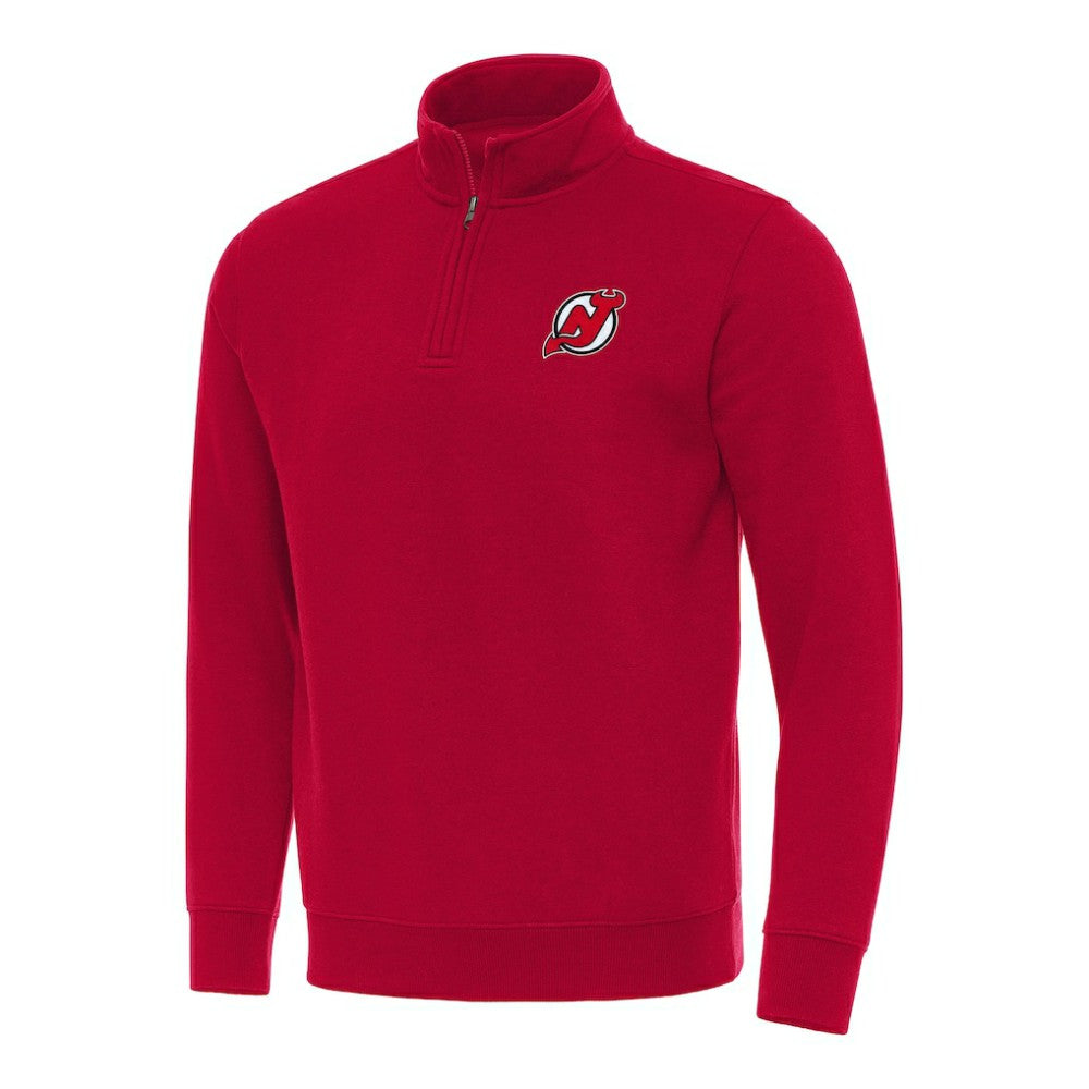 New Jersey Devils Antigua Victory Quarter-Zip Mock Sweatshirt -  NHL Sweatshirts