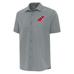 New Jersey Devils Antigua Activate Woven Short Sleeve Button-Up Shirt -  NHL Jerseys