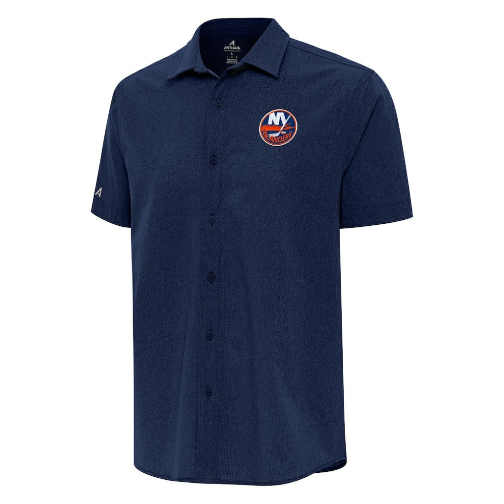 New York Islanders Antigua Activate Woven Short Sleeve Button-Up Shirt -  NHL