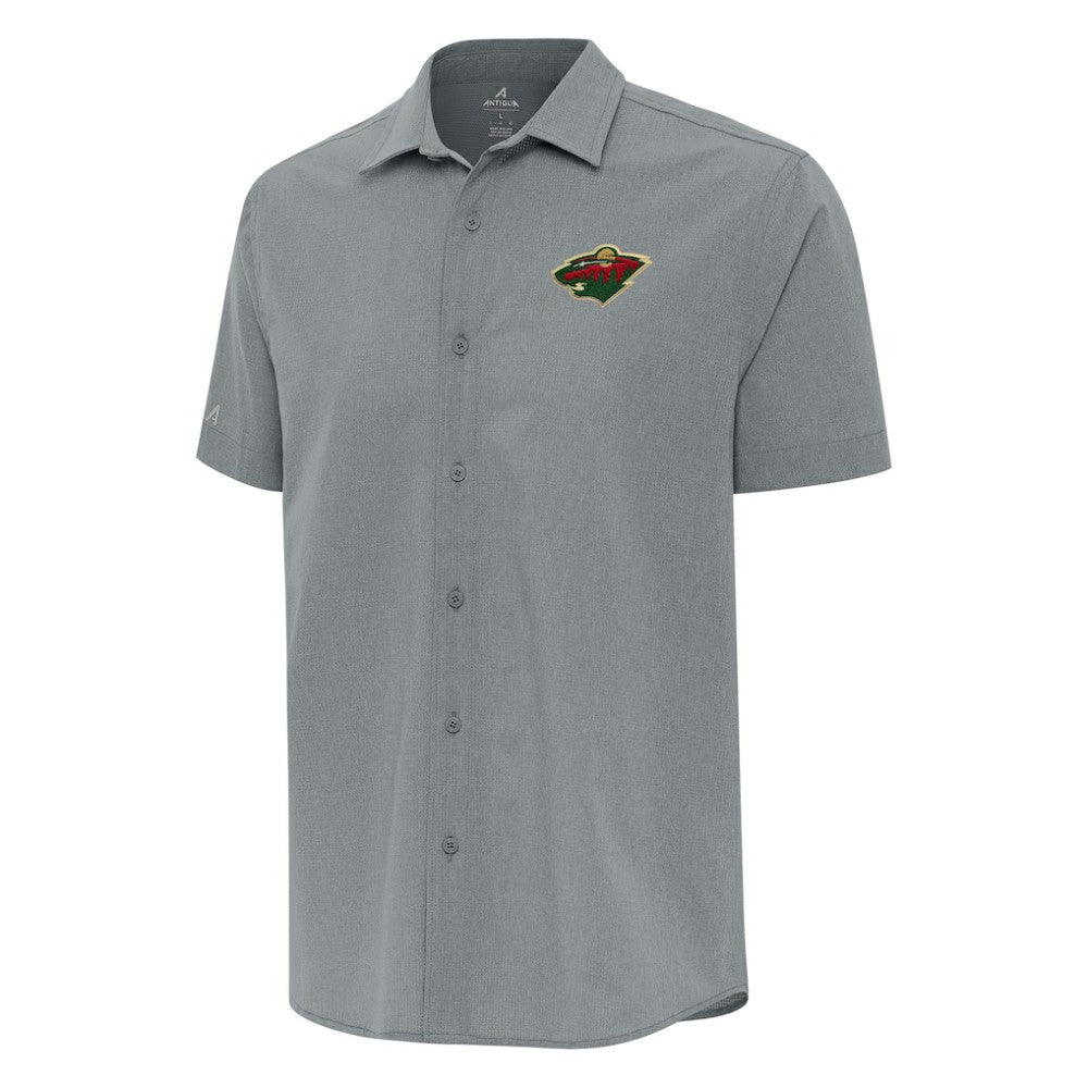 Minnesota Wild Antigua Activate Woven Short Sleeve Button-Up Shirt -  NHL