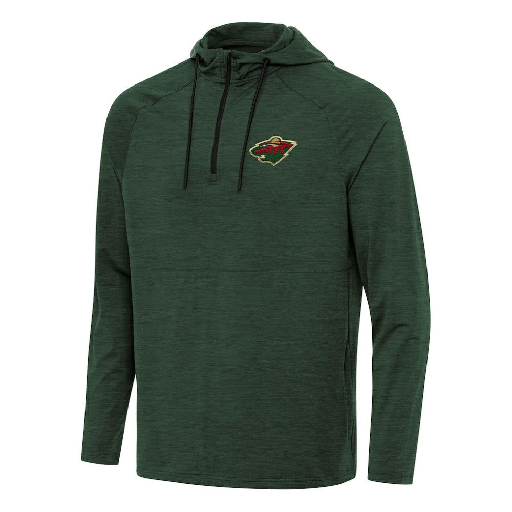 Minnesota Wild Antigua Spikes Quarter-Zip Hoodie -  NHL Hoodies