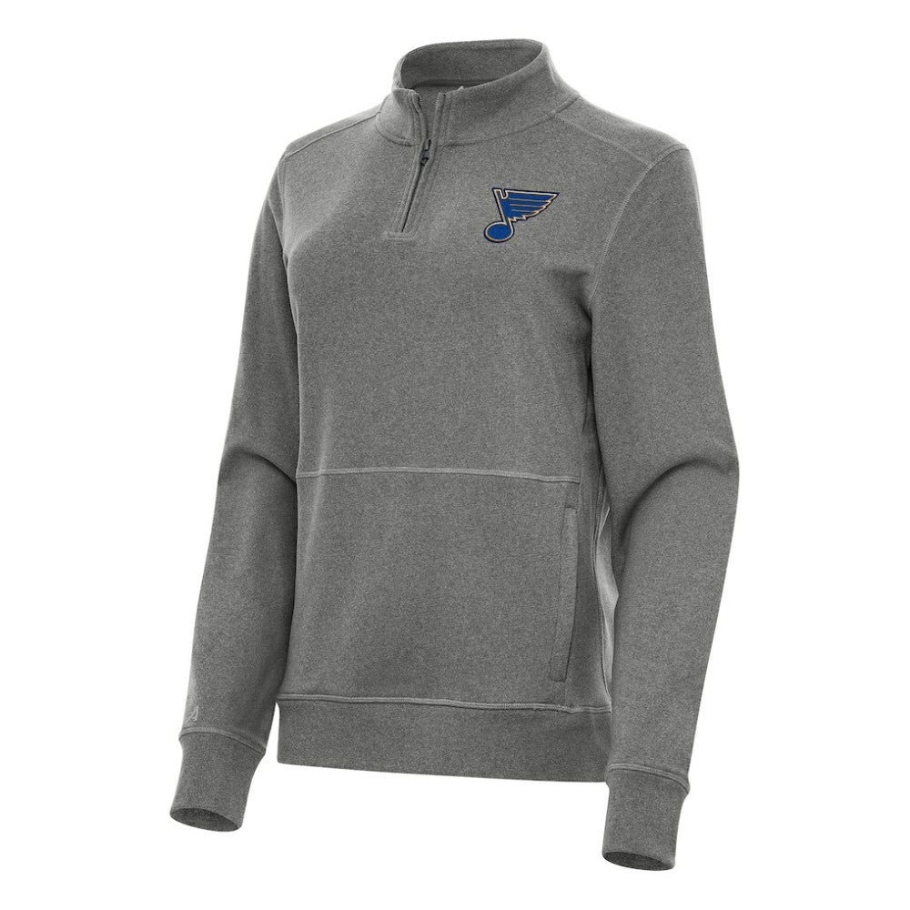 St. Louis Blues Antigua Women's Crush Quarter-Zip Fleece Sweatshirt -  NHL Sweatshirts