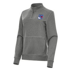 New York Rangers Antigua Women's Crush Quarter-Zip Fleece Sweatshirt -  NHL Sweatshirts