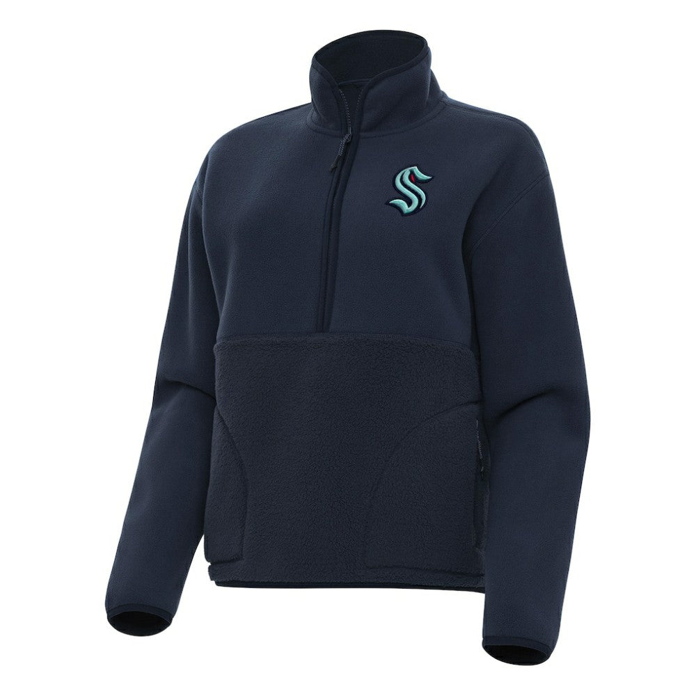Seattle Kraken Antigua Women's Figure Half-Zip Pullover Sweatshirt -  NHL Sweatshirts