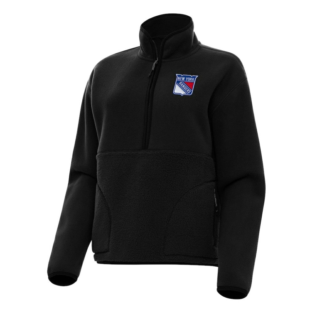 New York Rangers Antigua Women's Figure Half-Zip Pullover Sweatshirt -  NHL Sweatshirts